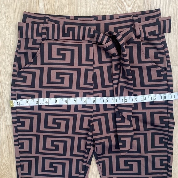 Fall Preppy Academia Pants: High Waist Labyrinth Leggings Size S/M - Picture 8 of 11